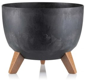 Kvetináč Rosa Linea 29x18 cm čierny betón