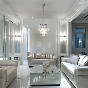 Brilagi - LED Krištáľový luster na reťazi MOZART 4xE14/40W/230V lesklý chróm