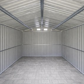 Záhradný domček BestBerg BBSH-1208A / 10,1 m² / 389 x 260 x 202 cm / antracitová/biela