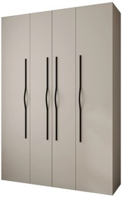 Šatníková skriňa 170 cm Carmela 40-2 (kašmír + čierna). Akcia -20%. Vlastná spoľahlivá doprava až k Vám domov. 1126575