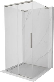 Mexen Rox-3SL, 3-stenný nadstavec na sprchový kút 100 x 100 cm, 8mm číre sklo, oceľový profil, 8C2L-100-100-97-00-3S
