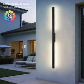 Brilagi - LED vonkajšie nástenné svietidlo LUNA LED/30W/230V 3000K IP65 150 cm čierne CRI 90