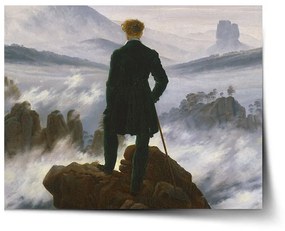 Sablio Plagát Pútnik nad morom hmly - Caspar David Friedrich - 90x60 cm