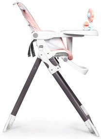 Ružová stolička na kŕmenie s medvedíkom