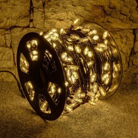 DECOLED LED světelný řetěz s MEGA LED, 100 m, 400 teple bílých diod