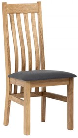Jedálenská stolička FLINT — masív dub, látka, viac farieb Antracitová