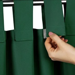 Tmavozelený  vodeodolný vonkajší  záves na pergolu Šírka: 155 cm | Dĺžka: 220 cm