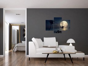Obraz - Pláž s splnom (90x60 cm)