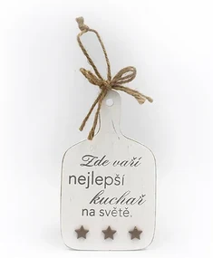 Nekupto Dřevěná cedule do kuchyně Zde vaří nejlepší kuchař