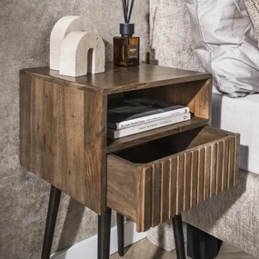 Nočný stolík 30-13 Carve Drevo Acacia  - Komfort-nábytok