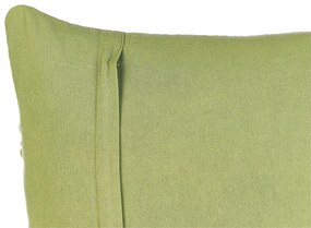 Sada 2 bavlnených vankúšov so strapcami 45 x 45 cm zelená KALAM Beliani
