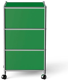 Kovová kancelárska skrinka »CN3« so zásuvkami, zelená