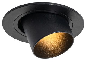 Moderné zabudované bodové svetlo čierne GU10 35 mm okrúhle výkyvné - Installa