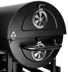 Zahradní gril na dřevěné uhlí BAREL se dvěma rošty černý