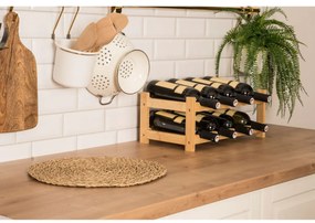 G21 Bambusový stojan na víno, 8 fliaš, S