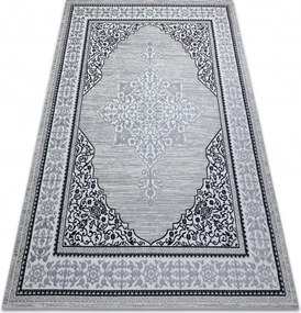 Dywany Łuszczów, AKCIA: 80x150 cm Kusový koberec Gloss 8490 52 Ornament ivory/grey, šedá, chodba / predsieň