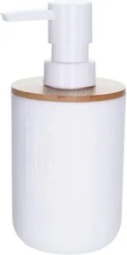 Kúpeľňový dávkovač mydla biely/bambus%