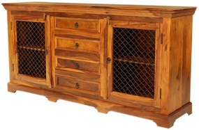 furniture-nabytek.cz - Komoda drevo kov z indického masívneho dreva palisander 180x90x45
