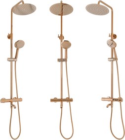 Rea Lungo, sprchová súprava s termostatickou batériou, ružové zlato, REA-P6606