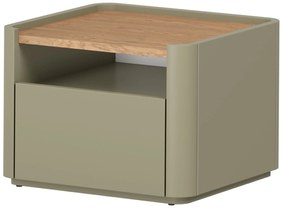 Nočný stolík Elivo 50 cm so zásuvkou - eukalyptus / dub baltic dune