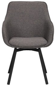 Sivé čalúnené jedálenské kreslá v súprave 2 ks Alison – Rowico