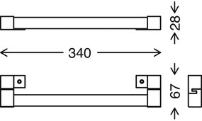 Briloner 2107-015 - LED Kúpeľňové osvetlenie zrkadla SPLASH LED/8W/230V IP44