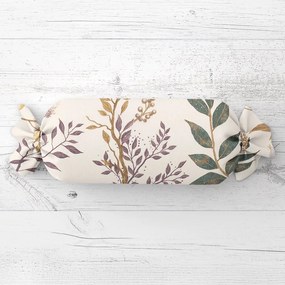 Biante Vankúš valec bonbon Sandra SA-544 Jesenné vetvičky na krémovom 15x40 cm