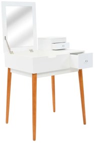 vidaXL Toaletný stolík so zrkadlom, MDF, 60x50x86 cm