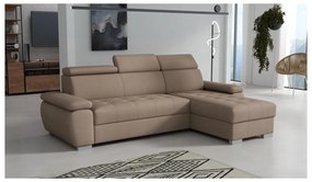 Rohová sedacia súprava Sivaro (sivobéžová) (P). Vlastná spoľahlivá doprava až k Vám domov. 1119669