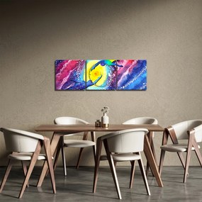 Obraz - Dotyk (s hodinami) (90x30 cm)
