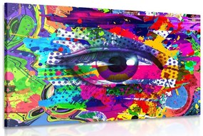 Obraz ľudské oko v pop-art štýle - 120x80