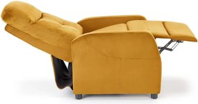 Relaxačné kreslo Fallon (horčicová). Vlastná spoľahlivá doprava až k Vám domov. 1039537