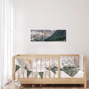 Obraz - Lake Prags (s hodinami) (90x30 cm)