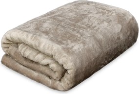 Flanelová deka Viktória 140x200 cm, telová/béžová