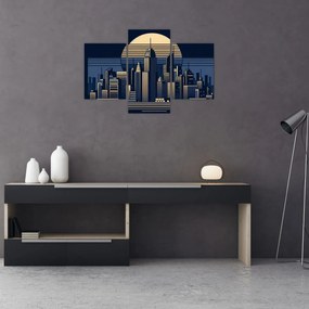 Obraz – Geometrické mesto (90x60 cm)