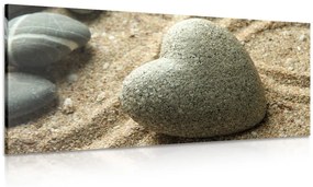 Obraz Zen kameň v tvare srdca Varianta: 100x50
