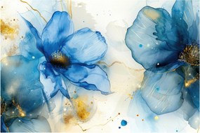 Obraz - Kvetinová, atramentová maľba (90x60 cm)