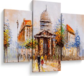 Obraz - Maľovaná mestská pamiatka (90x60 cm)