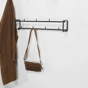 Čierny kovový nástenný vešiak Clint – Spinder Design