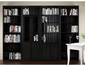 Hnedá knižnica z borovicového dreva 296x223 cm Anita – Støraa