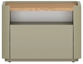 Nočný stolík Elivo 50 cm so zásuvkou - eukalyptus / dub baltic dune