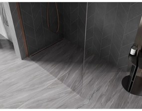 Mexen, Mexen Kioto-X sprchová stena 110 x 200 cm, transparentná 10 mm, brúsená meď - 800-110-101-65-00-X