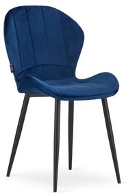 Set troch jedálenských stoličiek TERNI modré (čierne nohy) (3ks)