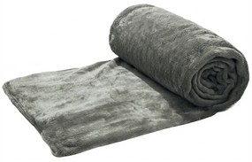 Sivá mikroplyšová deka CALMI 150x200 cm