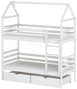 Posteľ Domček Alex 80x160 biela