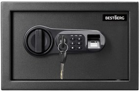 BestBerg BBSB-1F digitálny trezor na odtlačky prstov / 20 x 31 x 20 cm / čierny