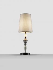 LED šedo-hnedá stolná lampa Damo