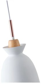 Luster na lanku 1xE27/15W/230V biela pr. 19,5 cm