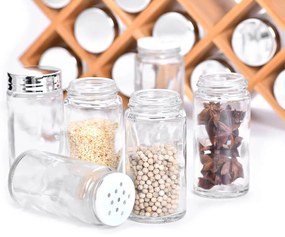 18-dielny bambusový stojan na koreniny