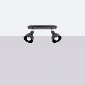 Sollux SL.1317 - Bodové svietidlo ELBA 2xE27/15W/230V čierna